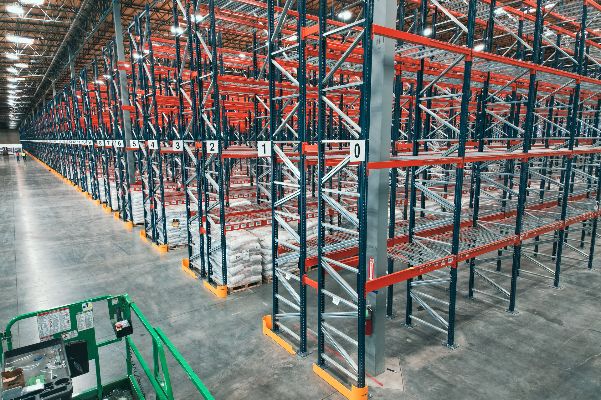 Warehouse pallet rack installation in Los Angeles California